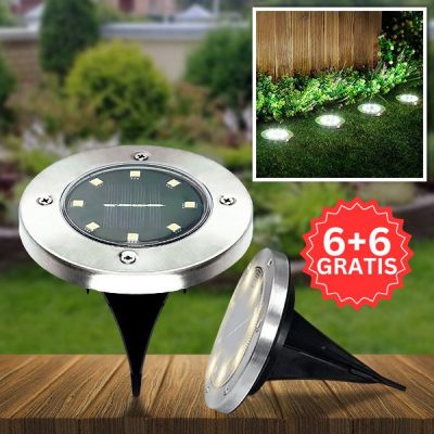 Solarne talne luči za zunanjo uporabo (12 kosi)  | LUMIGARD 6+6 BREZPLAČNO