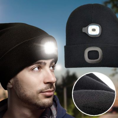 Topla zimska kapa z LED lučko | LEDBEANIE